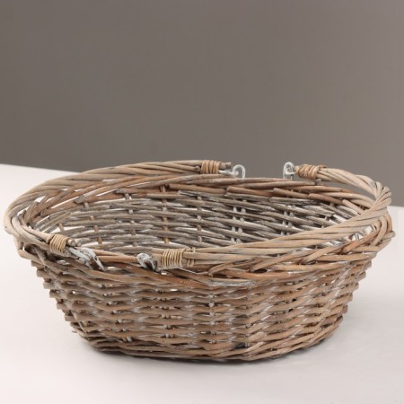 Wicker basket, 33 x 26 x 11 cm, gray, willow-1