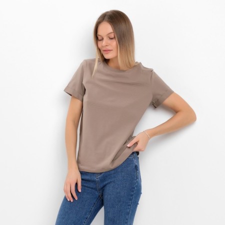 T-shirt female, brown color, size 42-44 (m)-3