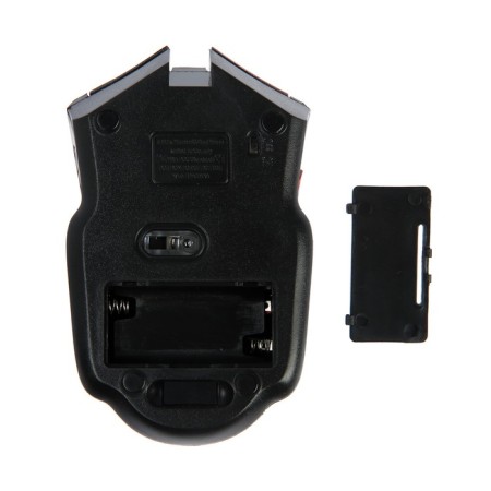 Luazon MB-2.6 mouse, wireless, optical, 1600 dpi, 2XAAA (not in the set), USB, black and red-4
