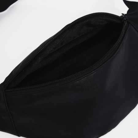Lightning waist bag, external pocket, black color-4