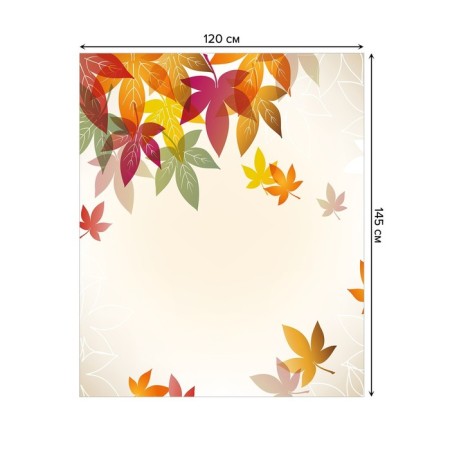 The tablecloth “Sloping Leaves”, rectangular, Saten, size 120x145 cm-1