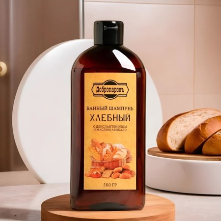 Hair shampoo natural "bread" with d-panthenol, 500 g