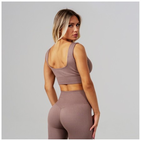 Sports top on wide straps, size m, beige color-7