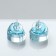 Earrings plastic "Caramel" heart confetti, blue color