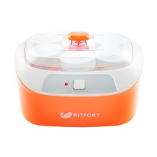 Yogurtnitsa KitFort KT-2020, 20 watts, 170 ml, 6 containers, glass, orange