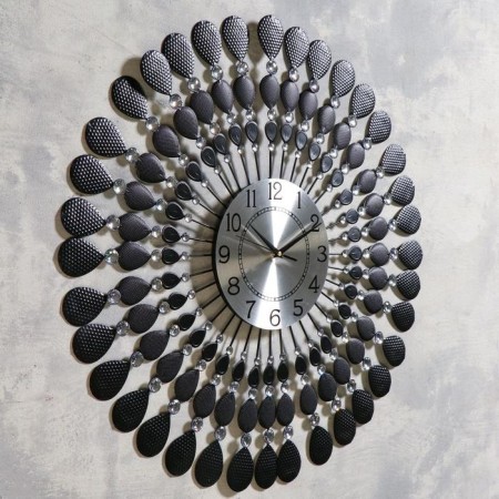 Wall clock, series: openwork, "style", discrete move, D-70 cm-1