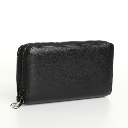 Male purse-clate on a zipper, black color