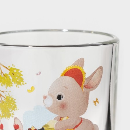 Mug "Cute fluffs", glass, 200 ml, MIX drawing-2