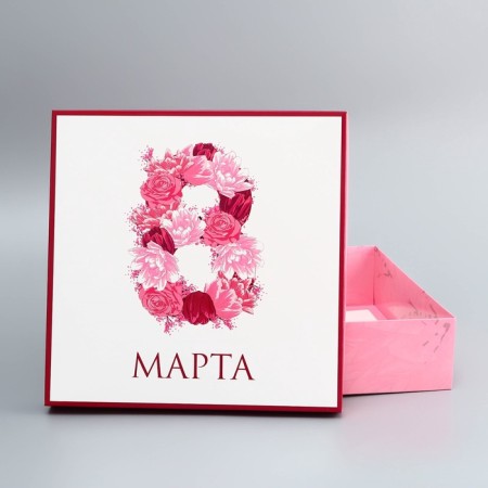 The box is folding, the cover is, "March 8", 30 x 30 x 8 cm without a window-4