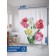 Photostore for the bathroom "Spring bouquet", Saten, size 180x200 cm