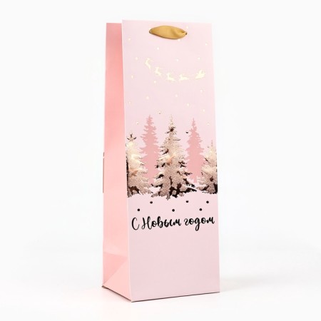 Package New Year's laminated for the bottle "New Year's Surprise", 13 x 36 x 10, New Year