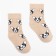 Children's socks, beige color/Dog print, size 18
