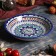 The plate of the Rishtan ceramics "Patterns", blue, deep, 20 cm