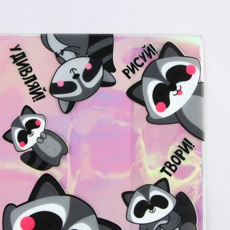 The cover for the “Raccoon” notebook, holography, 34.7 x 21.1 cm-3