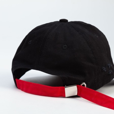 Baseball cap with cuts Minaku Black color, river 58-4