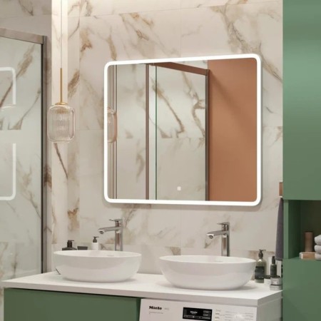 The bathroom mirror Uperwood Foster 90x80 cm, with LED backlight
