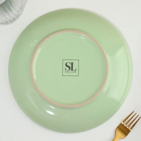 Ceramic plate "Avocado", 22.5 cm, green color-4