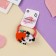 Hair elastic band "Gloss Glice" (set 2 pcs) panda, 3 cm, red