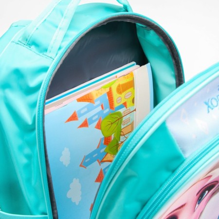 School backpack with an ergonomic back, 37x26x15 cm, cold heart-6