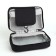 Cosmetic bag, 3 parts on zippers, black color