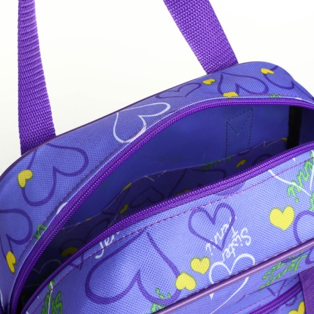Lightning bag, with an increase, external pocket, lilac color-3