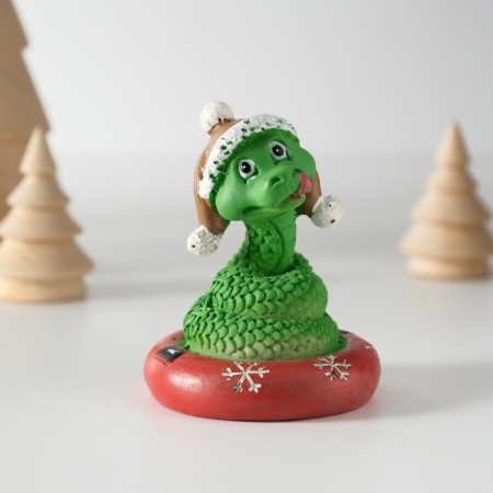 Polystone souvenir "Snake in a cap-earflass at a tubing" 5.2x6 ​​cm-4