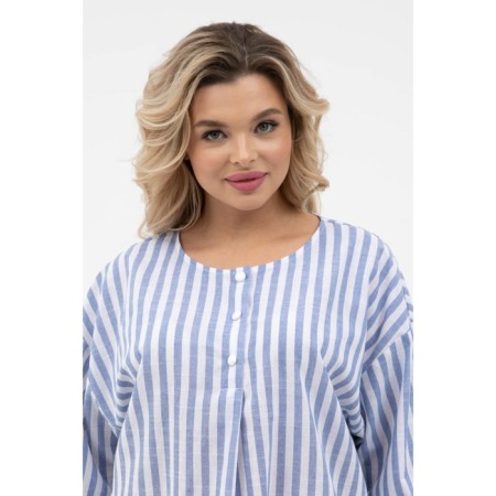 Female blouse, size 52, blue color-8
