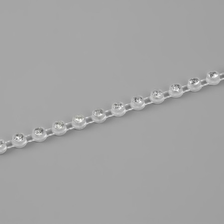 Rhinestones on threads, 4 mm, 9 ± 1 m, transparent color-2