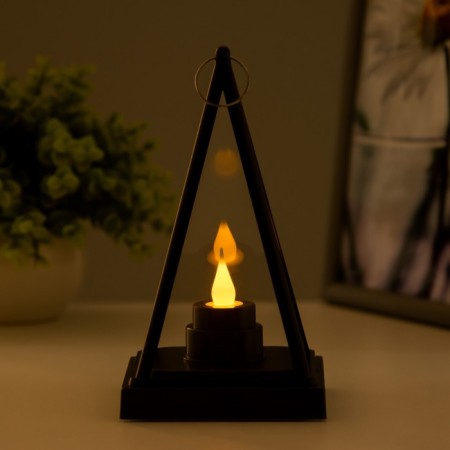Night Pyramid 2xaa Black 9.5x9.5x17 cm Risalux-2