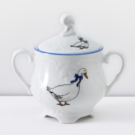 Tea service for 6 Person "Rococo. Geese ", 15 items-3