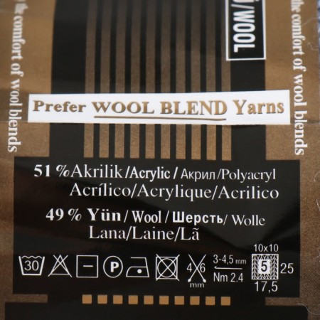 Yarn "Lanagold" 51% acrylic, 49% wool 240m/100g (221 light jeans)-3