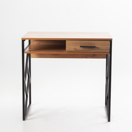 Written table Frame New, 800 × 510 × 760 mm, with a box and shelf, oak vanan / ferrous metal-6
