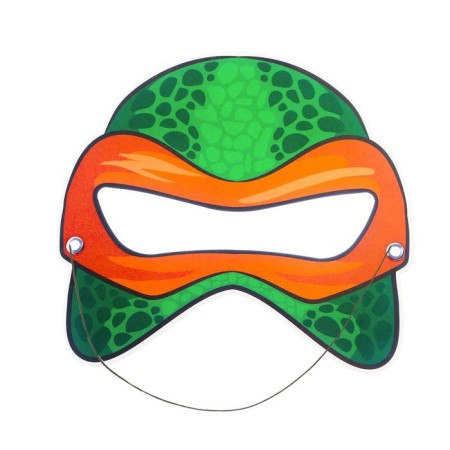 Mask from cardboard "Turtle Mick", Orange color