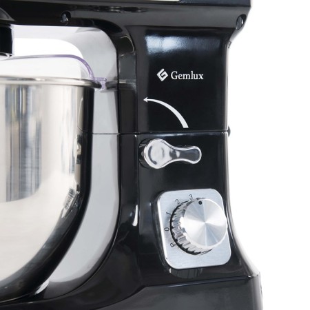 Mixer Gemlux GL-SM5.2B, Planetary, 1000 W, 5 L, 6 speeds, 3 stirrers, black-4