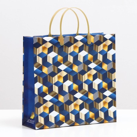 Package "Geometry on Blue", soft plastic, 29 x 30 cm, 100 μm