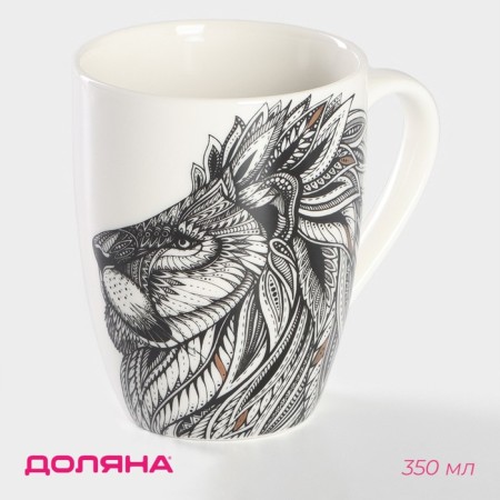 Porcelain share mug "King of animals", 350 ml