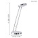 GEXO table lamp, 1x3W LED, 3000K, 220LM, white color, chrome