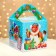 New Year. Gift box New Year's cube of a large "Belchata" with animation 12 x 12 x 12 cm.