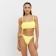 Women's swimsuit with a top bando minku yellow color, size 42