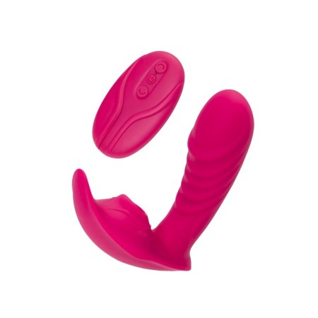 Point G with vacuum-wave stimulation Jos Shani, silicone, 12 cm, pink color-6