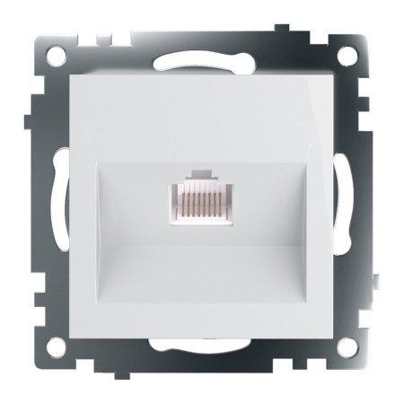 Computer outlet 1-seater RJ-45 (mechanism), Stekker Series Catherine, GLS00-7107-01, White