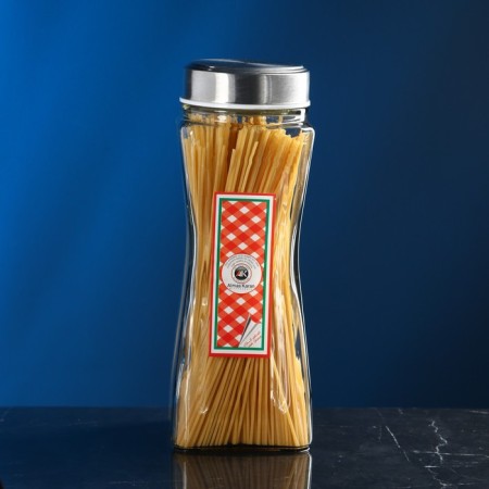 Bank for bulk products "Eiffel", glass, 1.8 l, Iran-5