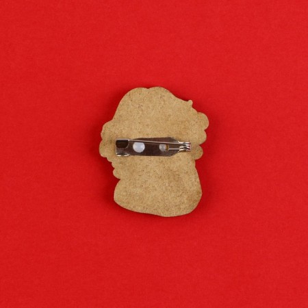 Wooden icon "Born filthy", 3 x 3.6 cm-2