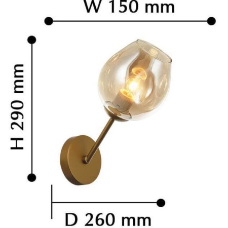 Bra Traube, 40W E27, Color Gold-2