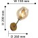 Bra Traube, 40W E27, Color Gold