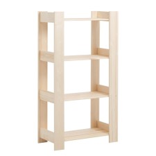 Wooden rack 4 shelves 120x64x32 cm
