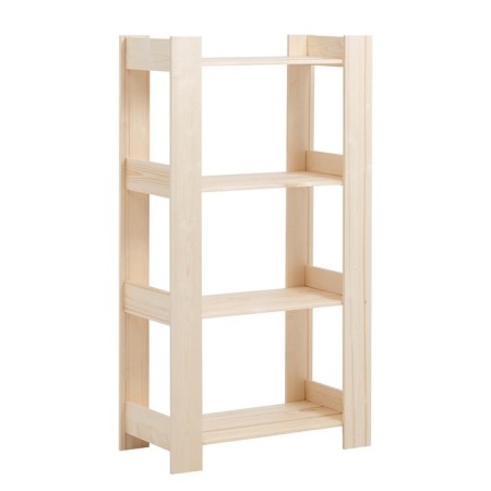 Wooden rack 4 shelves 120x64x32 cm