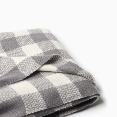Women's scarf, gray color, size 100x100 cm-1