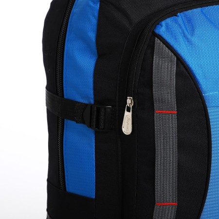 Tourist backpack on lightning, 4 outer pockets, blue/black color-6