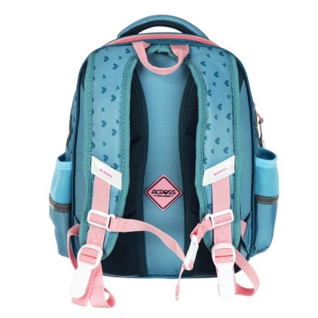 School backpack 40x33x15cm, ergonomic back, Across 410, Blue-4